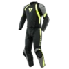Dainese Avro 4 Leather 2-P Suit Black/Charcoal-Gray/Fluo -Accessoires Moto dainese avro 4 black gray fluo two piece suit 2 teiler overall combinaison 2 pieces traje tulum 1 2