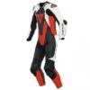 Dainese Laguna Seca 5 1-PC Leather Suit Perf. Black White Red - Combinaison Moto - Vêtements -Accessoires Moto dainese laguna seca 5 1 pc leather suit perf. black white red one piece suit 1 teiler overall combinaison 1 piece traje tulum 1 3