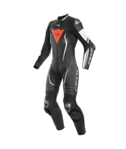 Dainese Misano 2 D-Air Lady Perf. 1-P Suit Black-Black-White