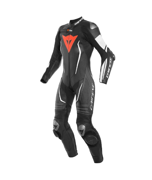 Dainese Misano 2 D-Air Lady Perf. 1-P Suit Black-Black-White