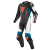 Dainese Misano 2 D-Air Perf. 1-P Suit Black-Matt-White-Light-Blue -Accessoires Moto dainese misano 2 d air perf 1 p suit black matt white light blue one piece suit 1 teiler overall combinaison 1 piece traje tulum 1 10