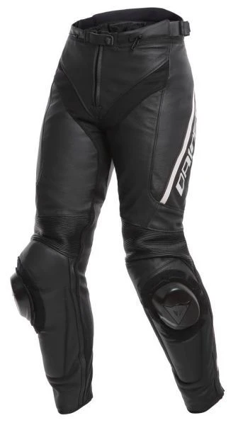 Dainese DELTA 3 LADY Leather Pants BLACK/BLACK/WHITE