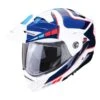 Scorpion ADX-2 Camino Pearl White-Blue-Red -Accessoires Moto scorpion adx 2 camino pearl white blue red adventure full face integralhelm casque integral kask casco integral 1 1